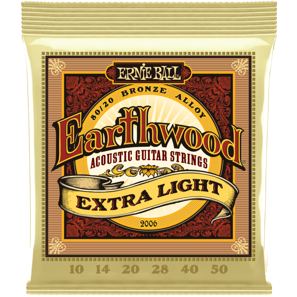 Ernie Ball 2006 Earthwood Extra Light 80/20 Bronze Acoustic String Set (10 - 50)